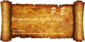 Promintzer Ezékiel névjegykártya